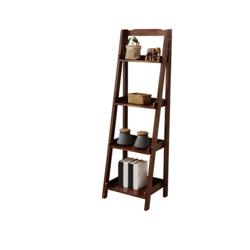 Contemporary Shelves Included Bookshelf Wooden Ladder Bookcase