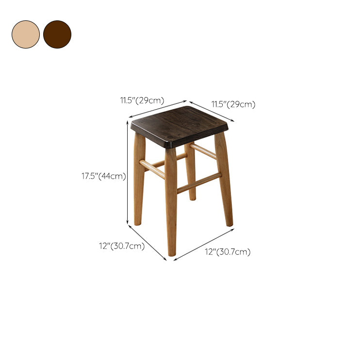 Solid Wood Makeup Table Vanity Stool with Drawers and Mirror in Brone