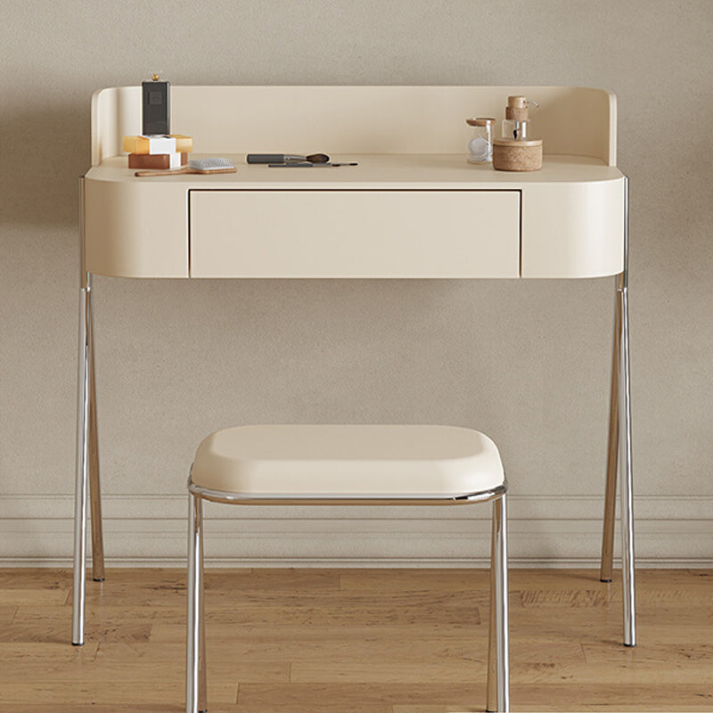 Wood Standing Makeup Vanity Set Modern Makeup Vanity with Metal Base