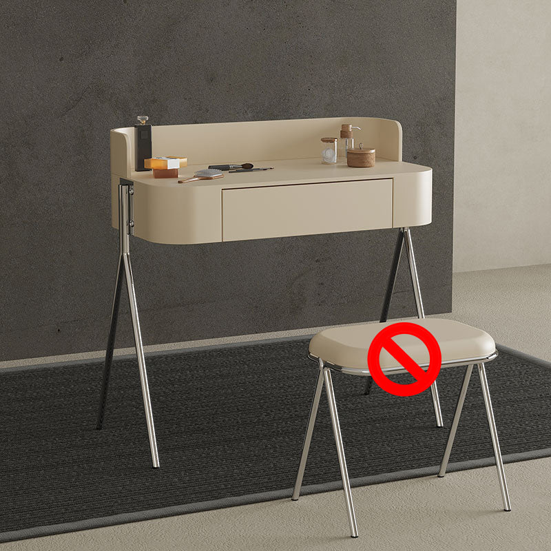 Wood Standing Makeup Vanity Set Modern Makeup Vanity with Metal Base