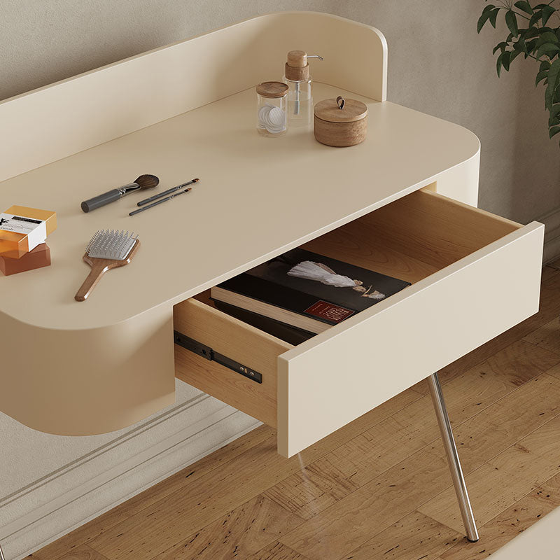 Wood Standing Makeup Vanity Set Modern Makeup Vanity with Metal Base