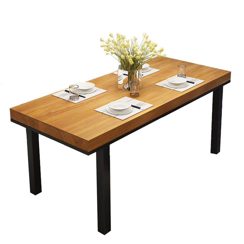 Solid Wood Industrial Dining Table Set 1/2/5 Pieces Metal Dinette Set for Kitchen