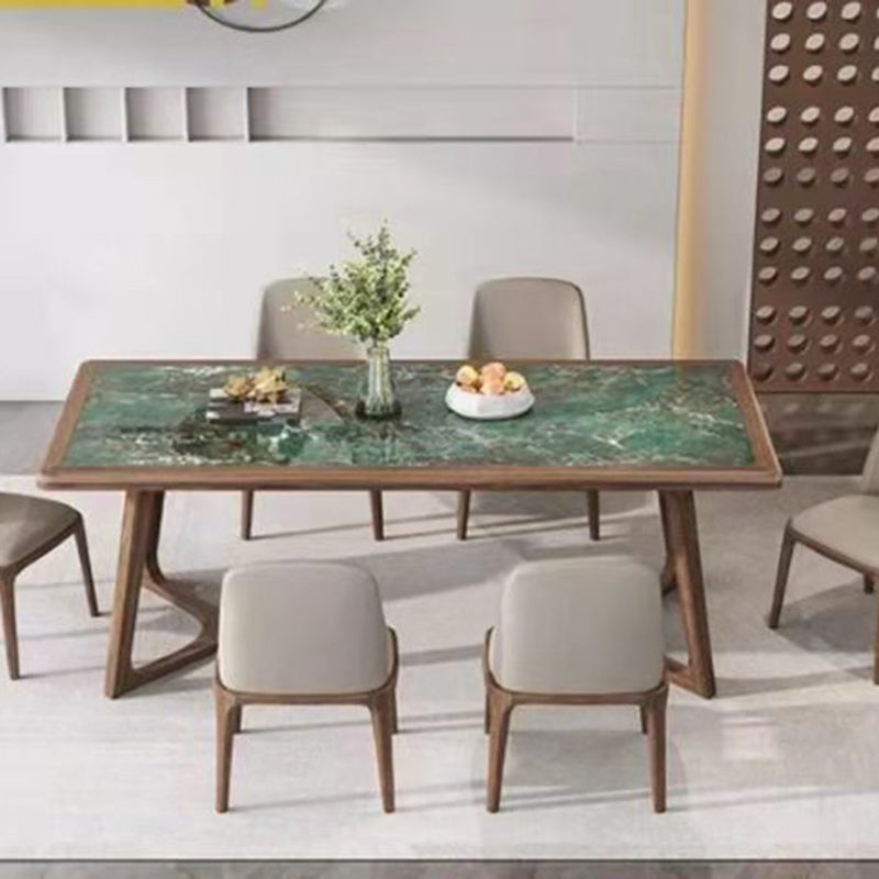 Rectangular Modern Dining Table Set 1/4/7 Pcs Dinette Set with Solid Wood Frame