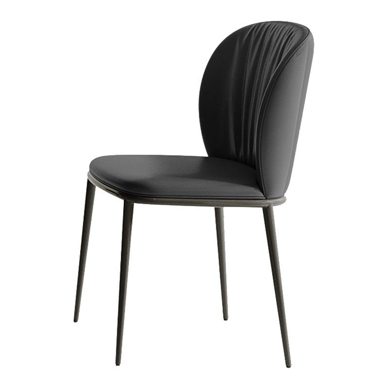 Glam Black Dining Table Set 1/4/5/7 Pcs Dinette Set with Leather Chairs