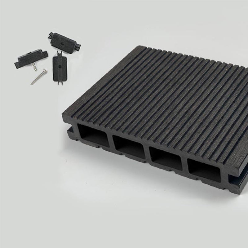 Deck Plank Interlocking Wood Stripe Pattern Outdoor Flooring Deck Plank 5-Pack