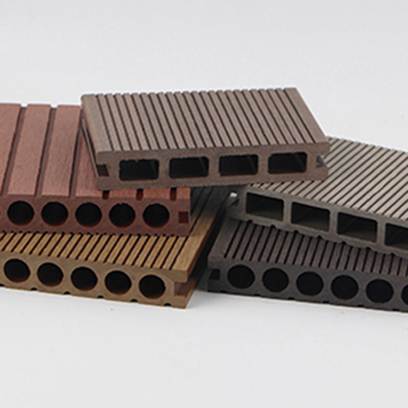 Deck Plank Interlocking Wood Stripe Pattern Outdoor Flooring Deck Plank 5-Pack