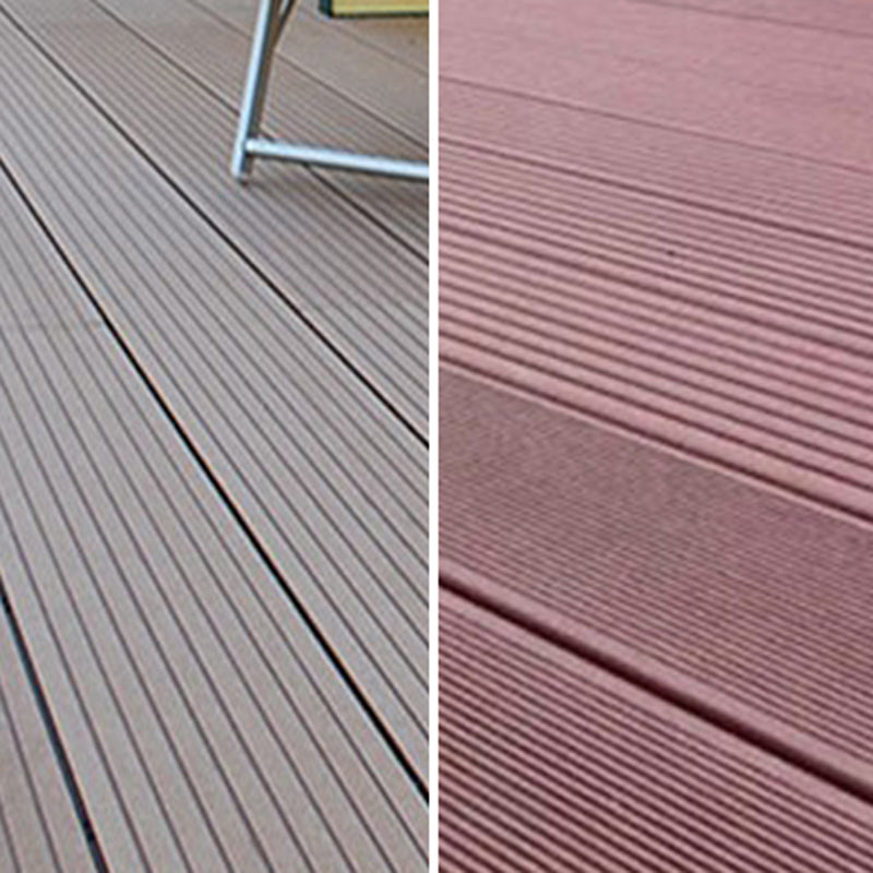 Deck Plank Interlocking Wood Stripe Pattern Outdoor Flooring Deck Plank 5-Pack