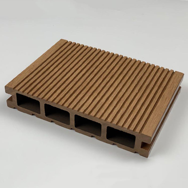 Deck Plank Interlocking Wood Stripe Pattern Outdoor Flooring Deck Plank 5-Pack