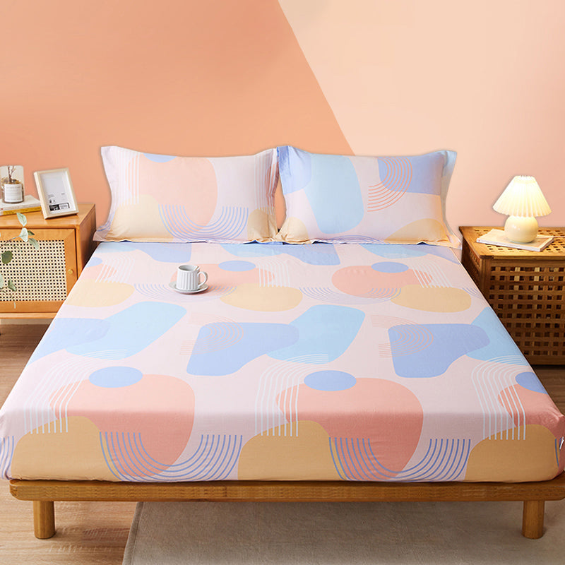 Sheet Sets Cotton Floral Printed Super Soft Wrinkle Resistant Breathable Bed Sheet Set