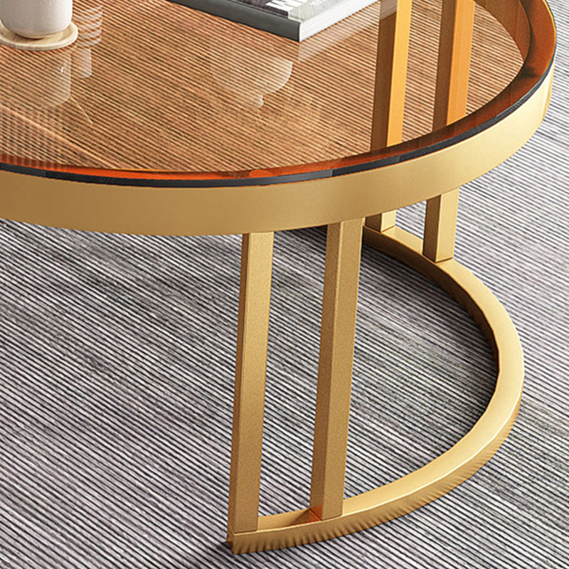 Slate Coffee Table Round 2 Nesting Coffee Table Set with 2 Drawers