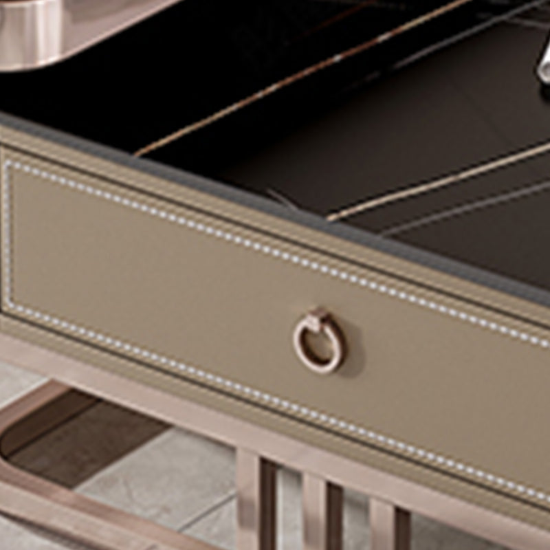 Slate Square Coffee Table Frame 2 Nesting Coffee Table Set for Living Room
