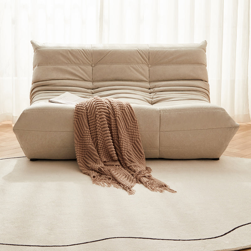 51.2" Wide Faux Leather Sofa Mid Century Tufted Armless Loveseat