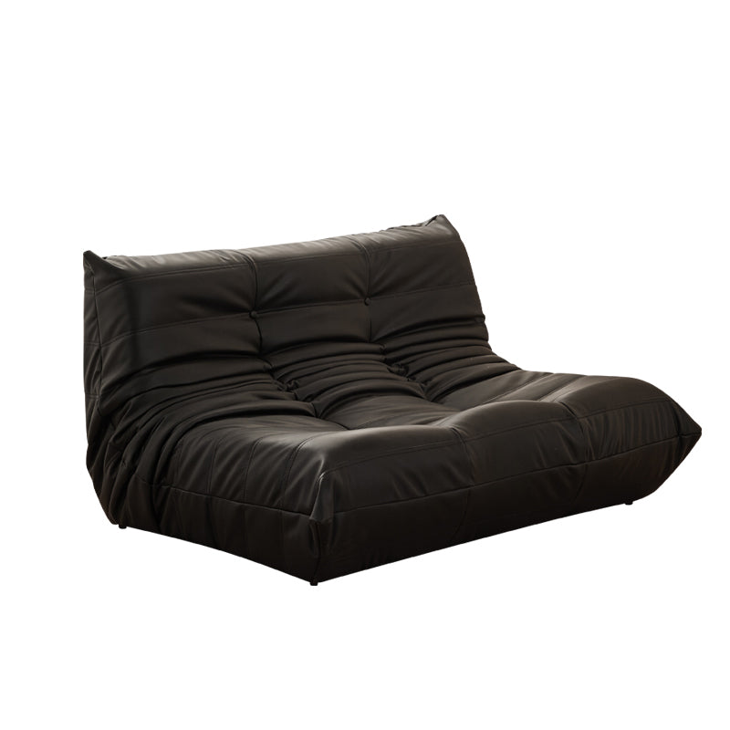 51.2" Wide Faux Leather Sofa Mid Century Tufted Armless Loveseat