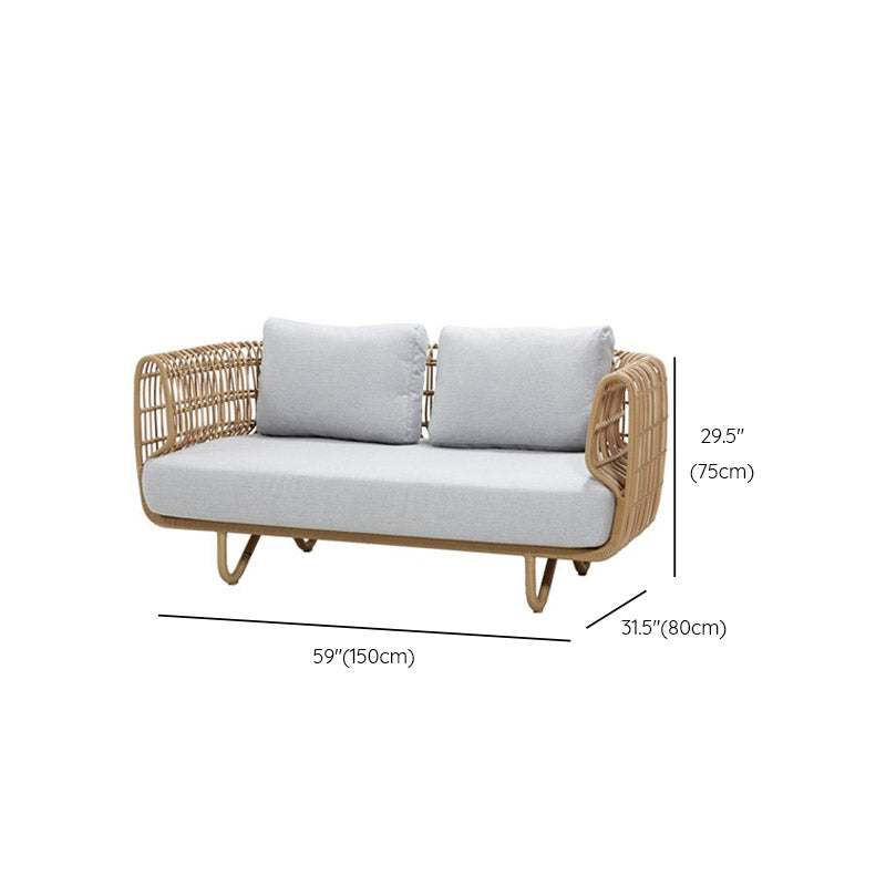 No Distressing Wicker Patio Sofa Tropical Outdoor Patio Sofa