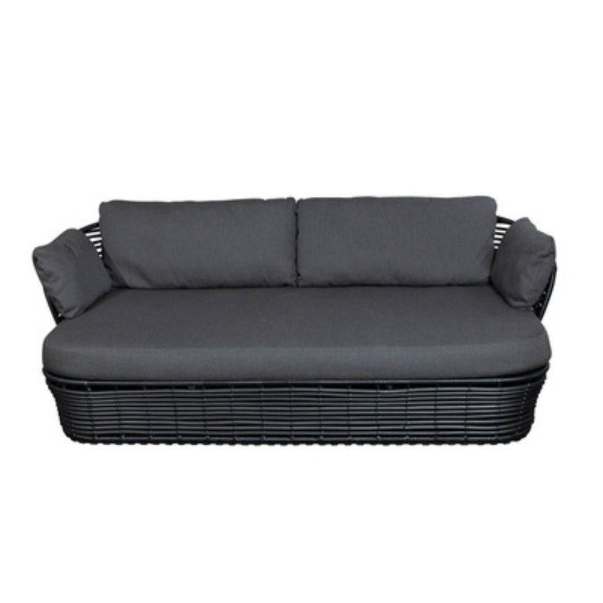 Modern & Contemporary Outdoor Loveseat Wicker/Rattan Fabric With Cushions