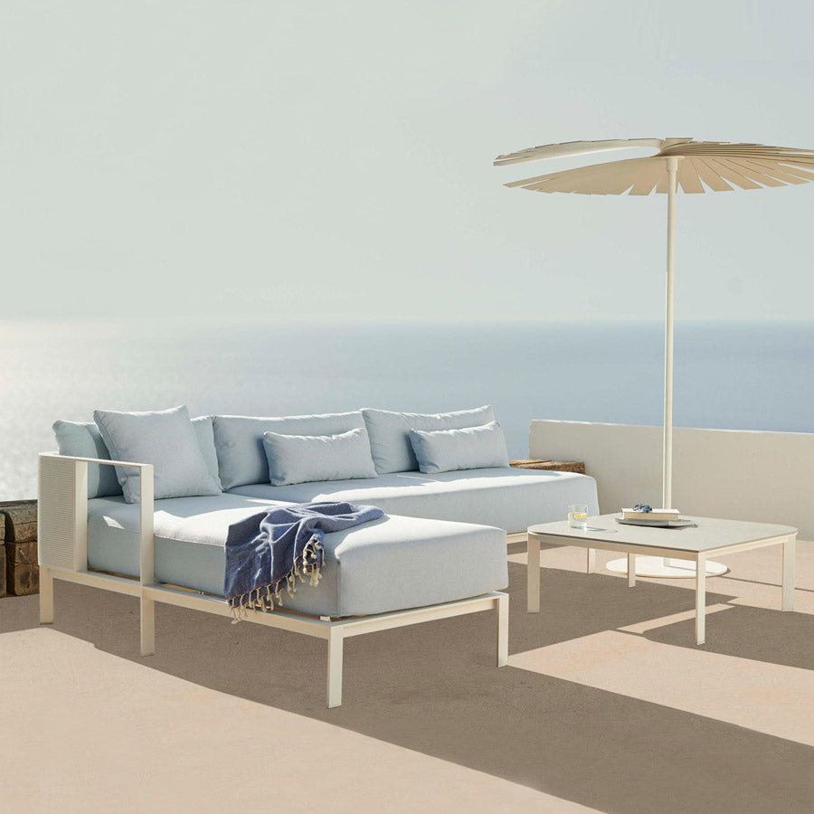 Industrial Patio Sofa Rust Resistant and Water Resistant Outdoor Patio Sofa