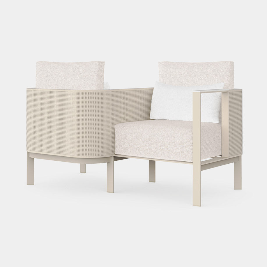 Industrial Patio Sofa Rust Resistant and Water Resistant Outdoor Patio Sofa