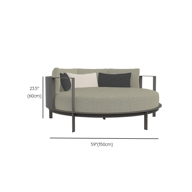 Industrial Patio Sofa Rust Resistant and Water Resistant Outdoor Patio Sofa