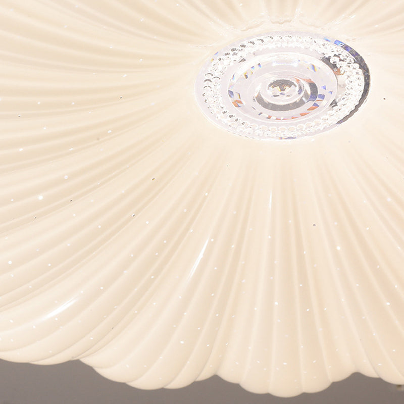 1 Light Circular Flush Light Contemporary Acrylic Flush Mount Lights for Bedroom