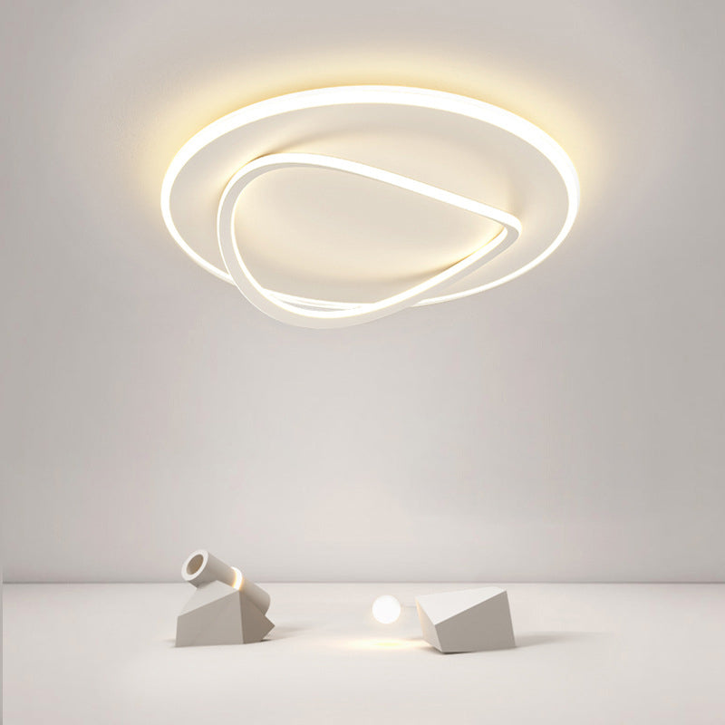 Contemporary Flush Mount Lighting LED White Ceiling Light for Bathroom