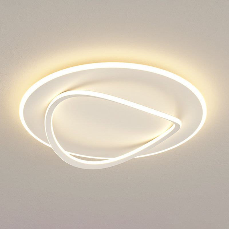 Contemporary Flush Mount Lighting LED White Ceiling Light for Bathroom