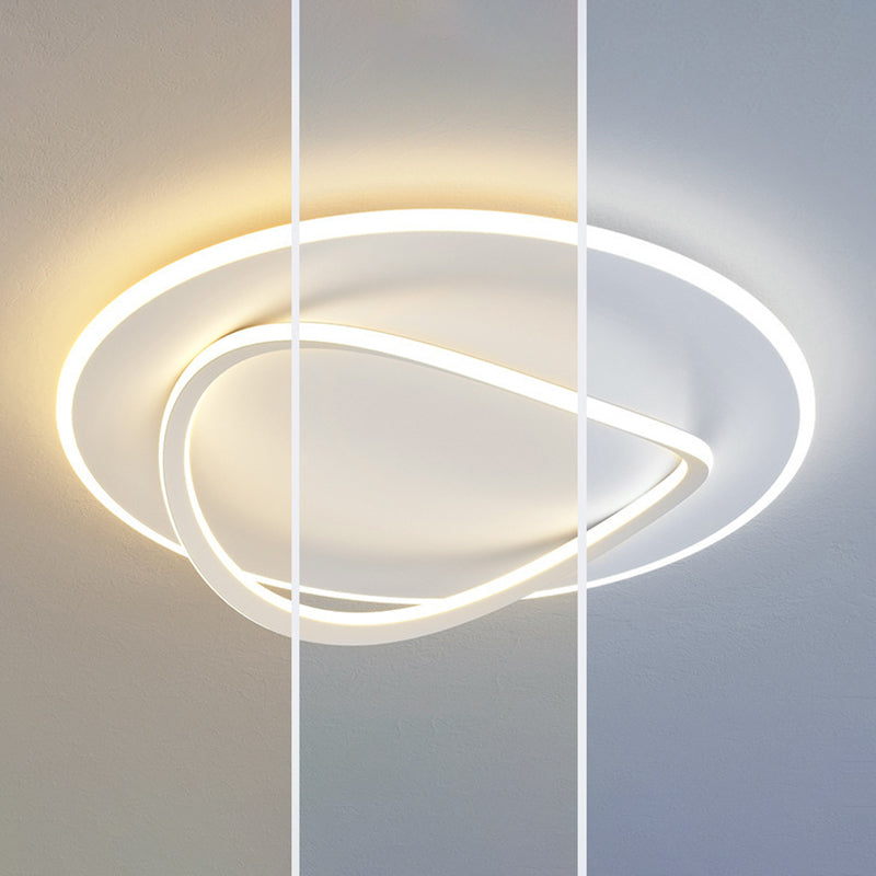 Contemporary Flush Mount Lighting LED White Ceiling Light for Bathroom