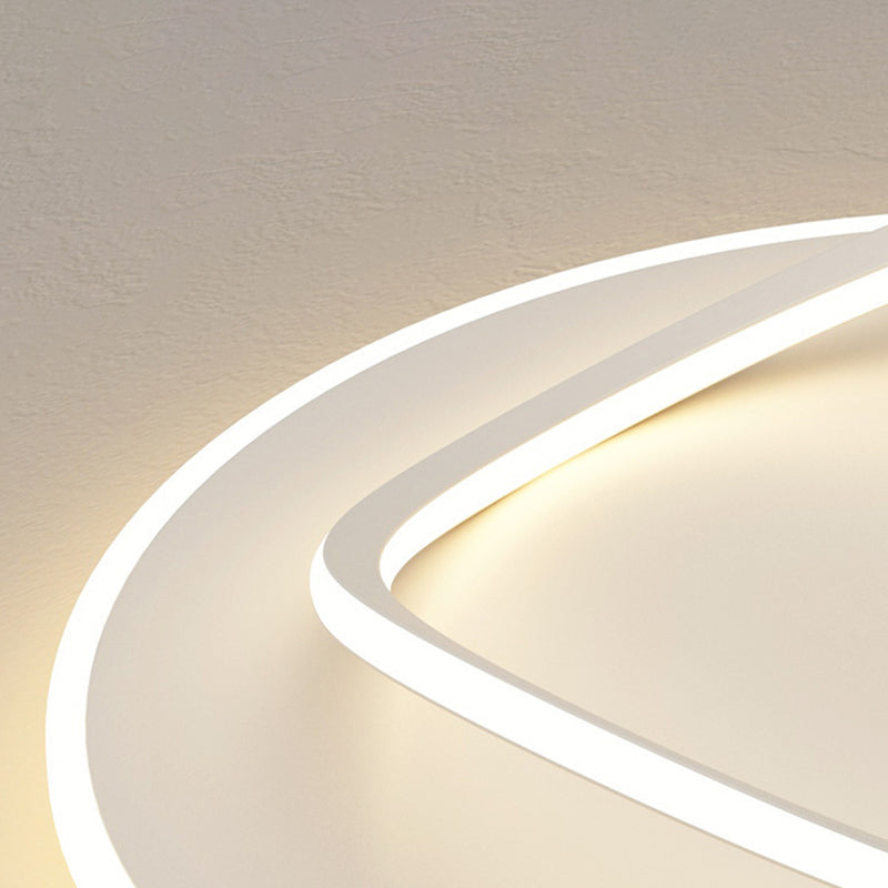 Contemporary Flush Mount Lighting LED White Ceiling Light for Bathroom