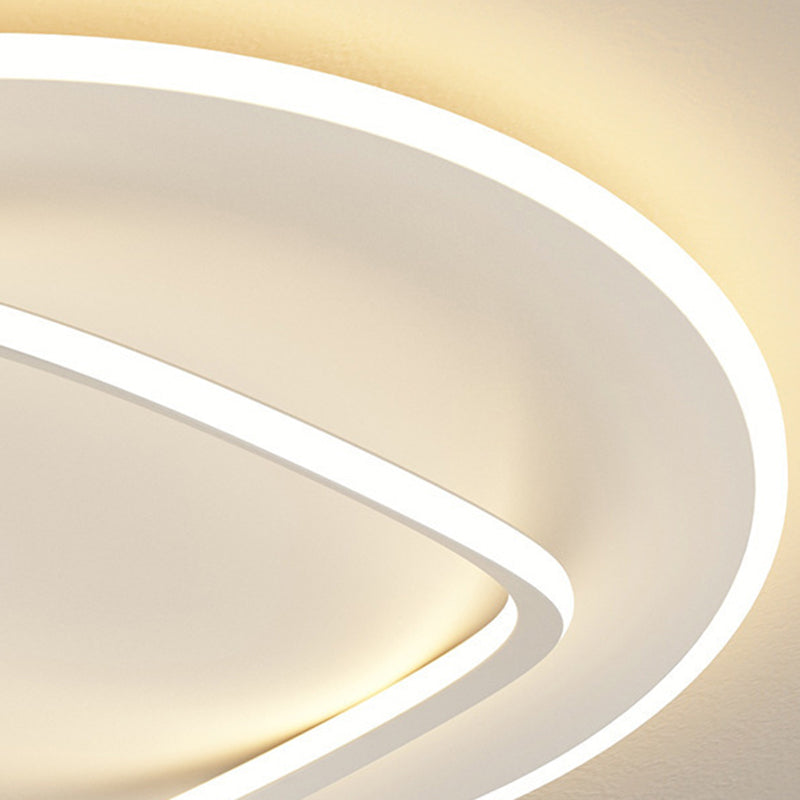 Contemporary Flush Mount Lighting LED White Ceiling Light for Bathroom