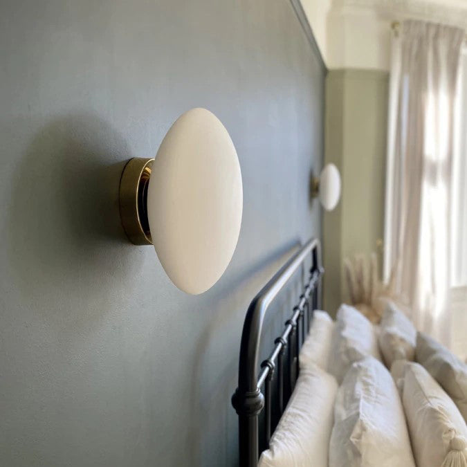 Modern Vanity Lighting Round Wall Light Fixture with Glass for Bathroom