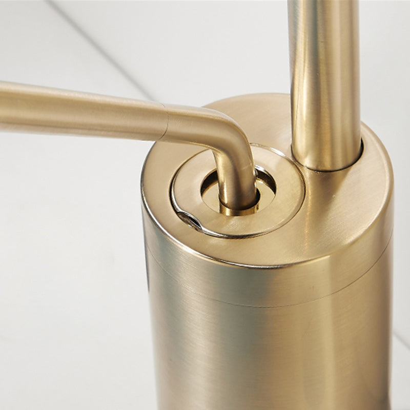 Luxury Circular Bathroom Sink Faucet with 1-Handle Brass Lavatory Faucet
