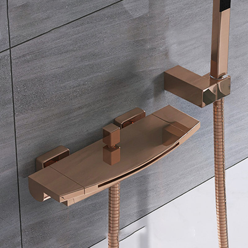 Modern Bathtub Faucet Waterfall Handheld Shower Head Bathtub Faucet