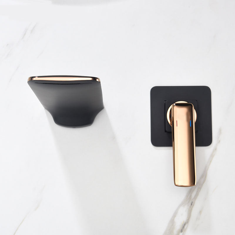 Modern Bathtub Faucet Wall-mounted Rod Handle Brass Bathtub Faucet