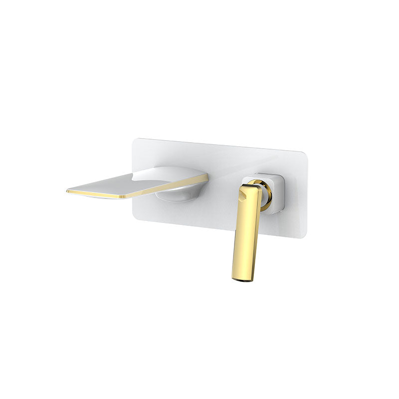 Modern Bathtub Faucet Wall-mounted Rod Handle Brass Bathtub Faucet