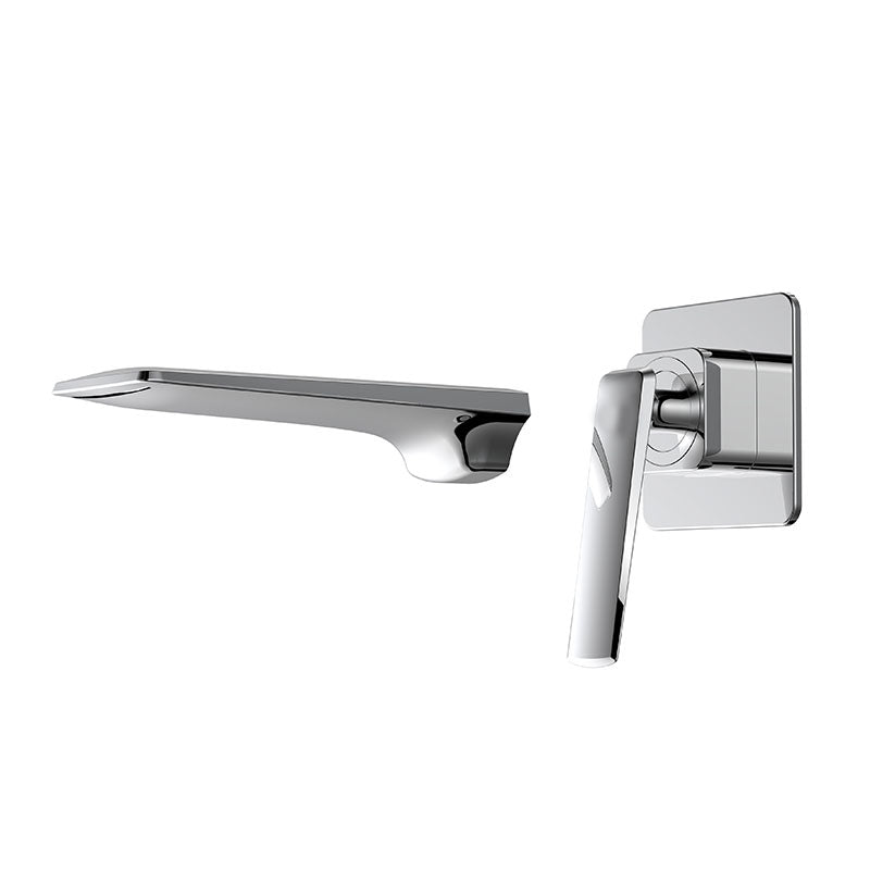 Modern Bathtub Faucet Wall-mounted Rod Handle Brass Bathtub Faucet