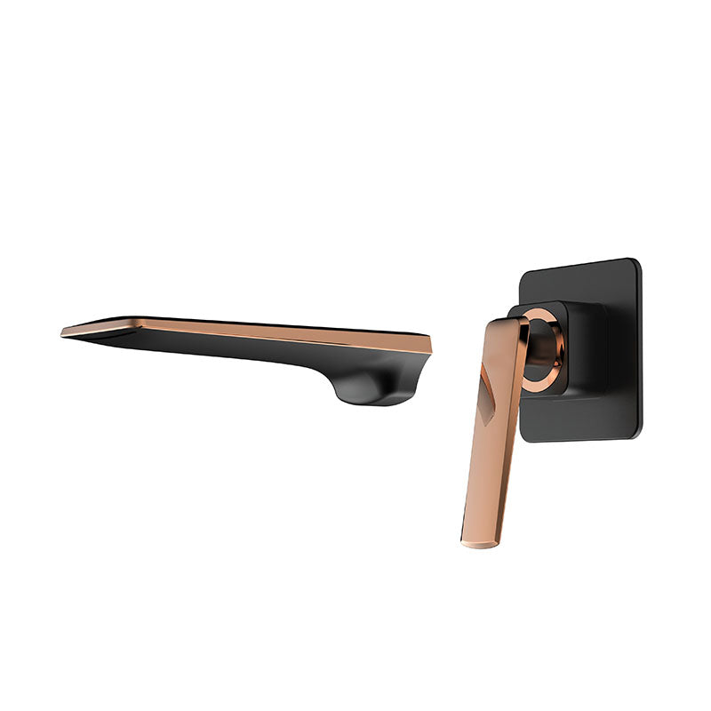 Modern Bathtub Faucet Wall-mounted Rod Handle Brass Bathtub Faucet