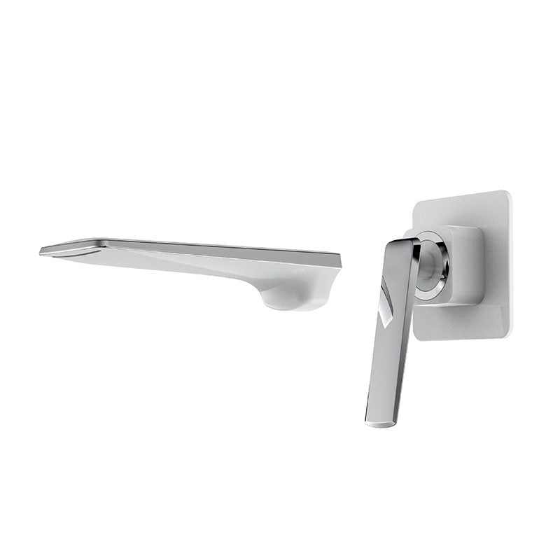 Modern Bathtub Faucet Wall-mounted Rod Handle Brass Bathtub Faucet