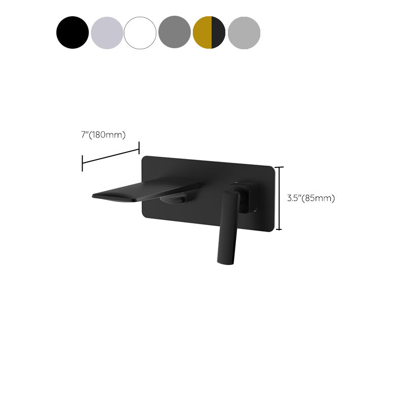 Modern Bathtub Faucet Wall-mounted Rod Handle Brass Bathtub Faucet