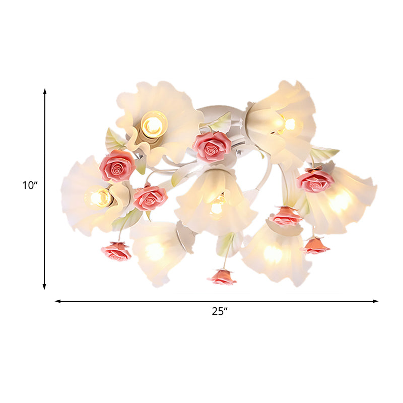 Countryside Spiral Semi Mount Éclairage 7 lumières