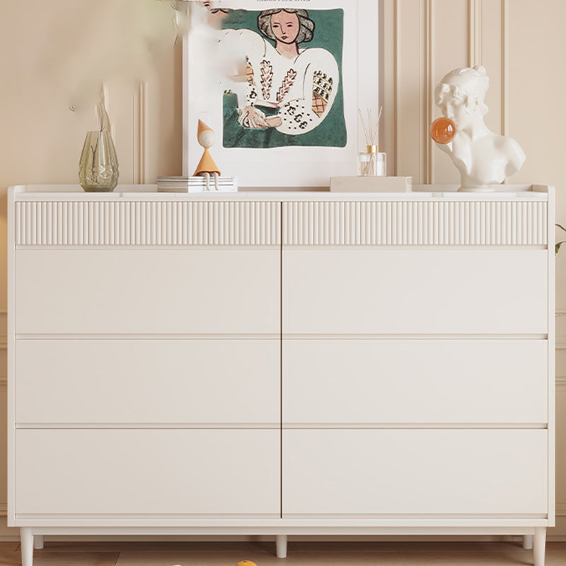 Contemporary Dresser White Storage Chest Dresser with Drawers