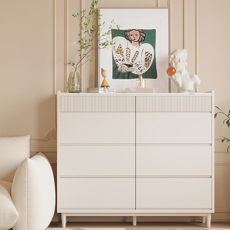 Contemporary Dresser White Storage Chest Dresser with Drawers