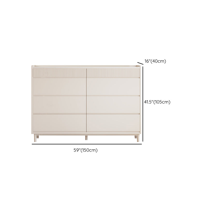 Contemporary Dresser White Storage Chest Dresser with Drawers