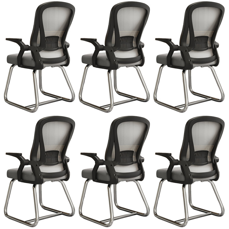 Modern Office Chair Fixed Arms Mesh Chair with Breathable Back