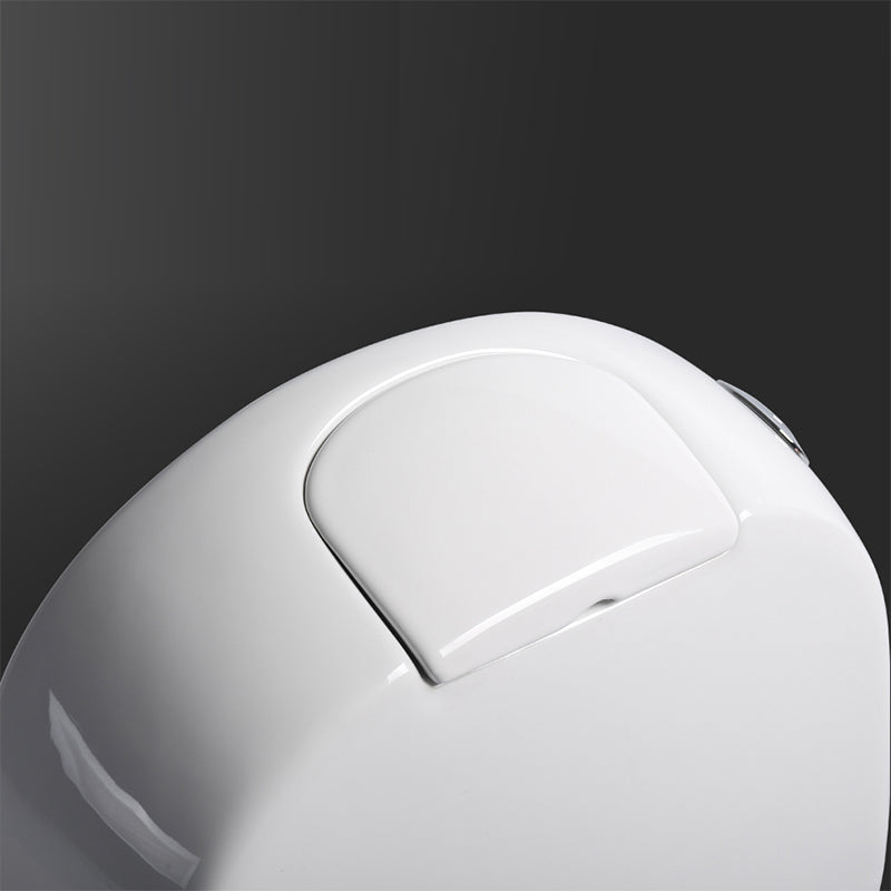 Contemporary Ceramic Toilet Bowl White Floor Mounted Urine Toilet with Seat for Washroom