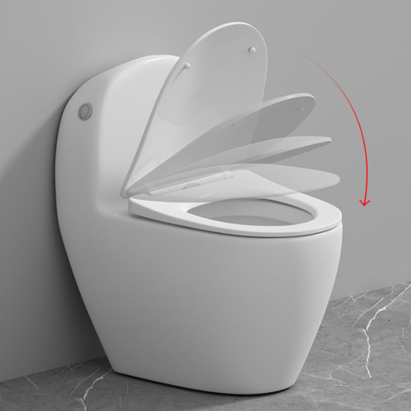 Contemporary Ceramic White Toilet Bowl Floor Mount Urine Toilet with Seat for Washroom