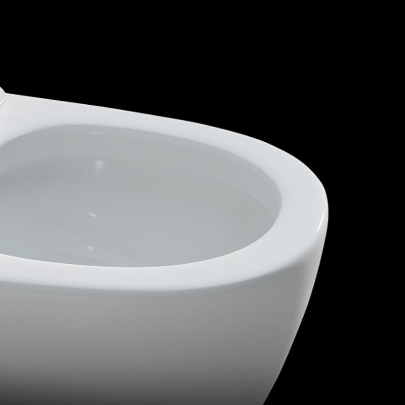 Contemporary Ceramic White Toilet Bowl Floor Mount Urine Toilet with Seat for Washroom