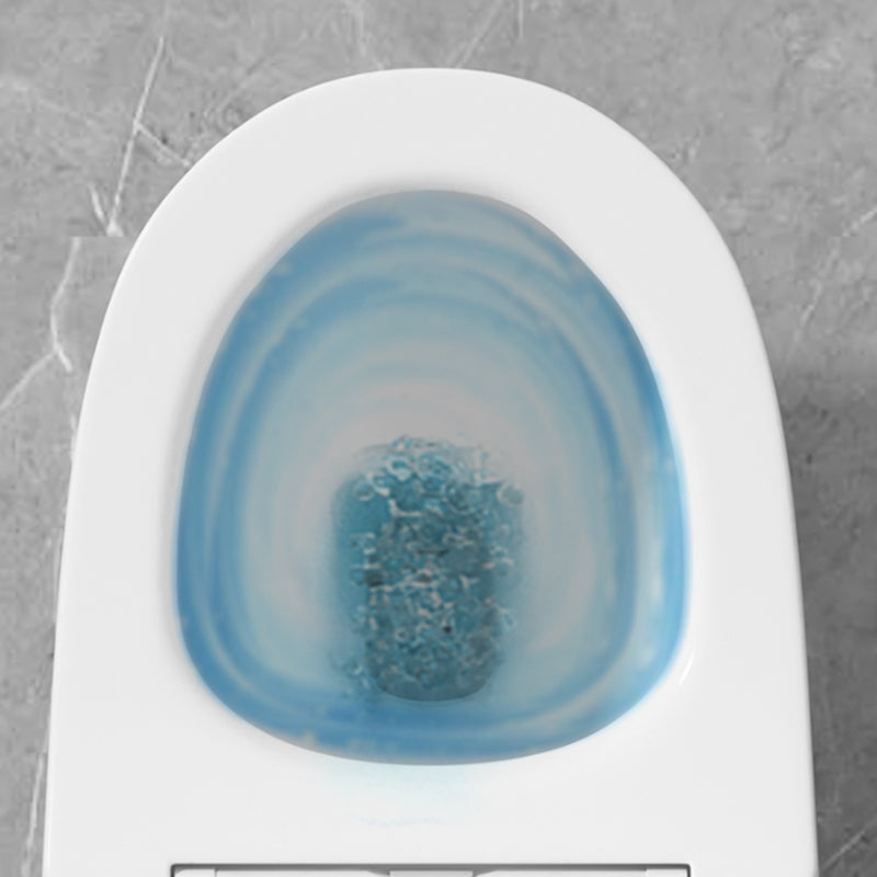 Contemporary Ceramic White Toilet Bowl Floor Mount Urine Toilet with Seat for Washroom
