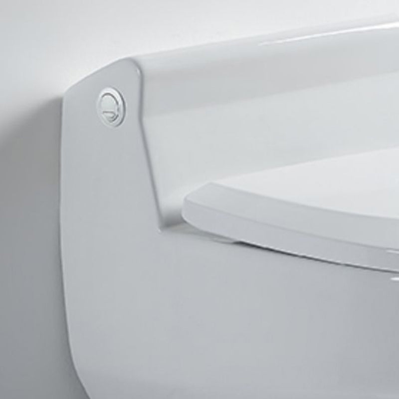 Contemporary Ceramic White Toilet Bowl Floor Mounted Urine Toilet with Seat for Washroom