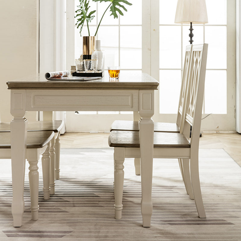 Rectangle Dining Table Solid Wood 4 Legs Dining Table for Dining Room