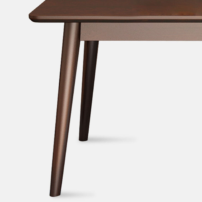 Brown Rectangle Dining Table Solid Wood Dining Table for Dining Room