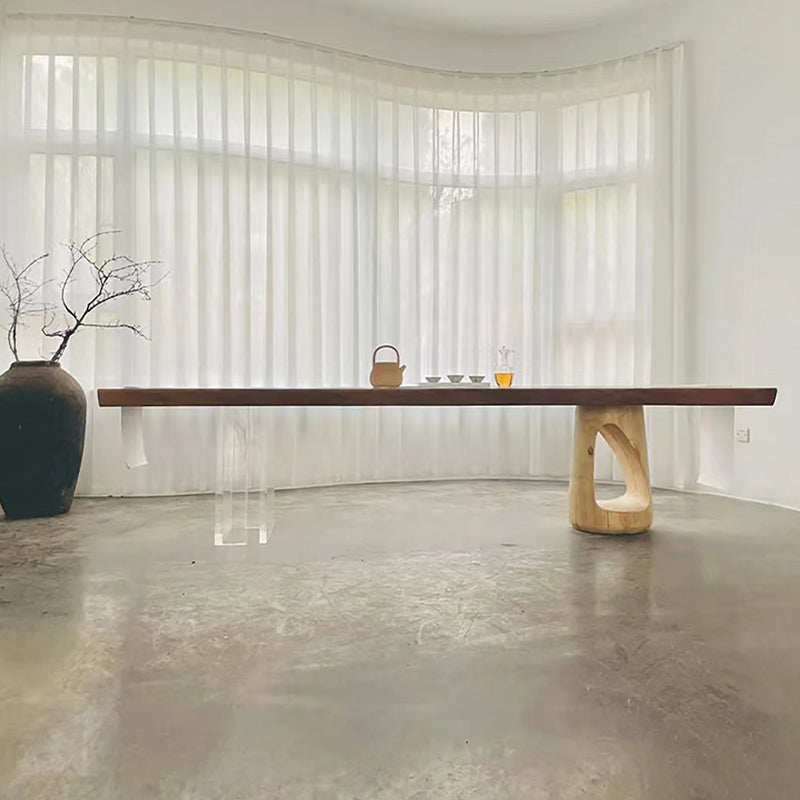 Modern Rectangle Dining Table Solid Wood Dining Table for Dining Room